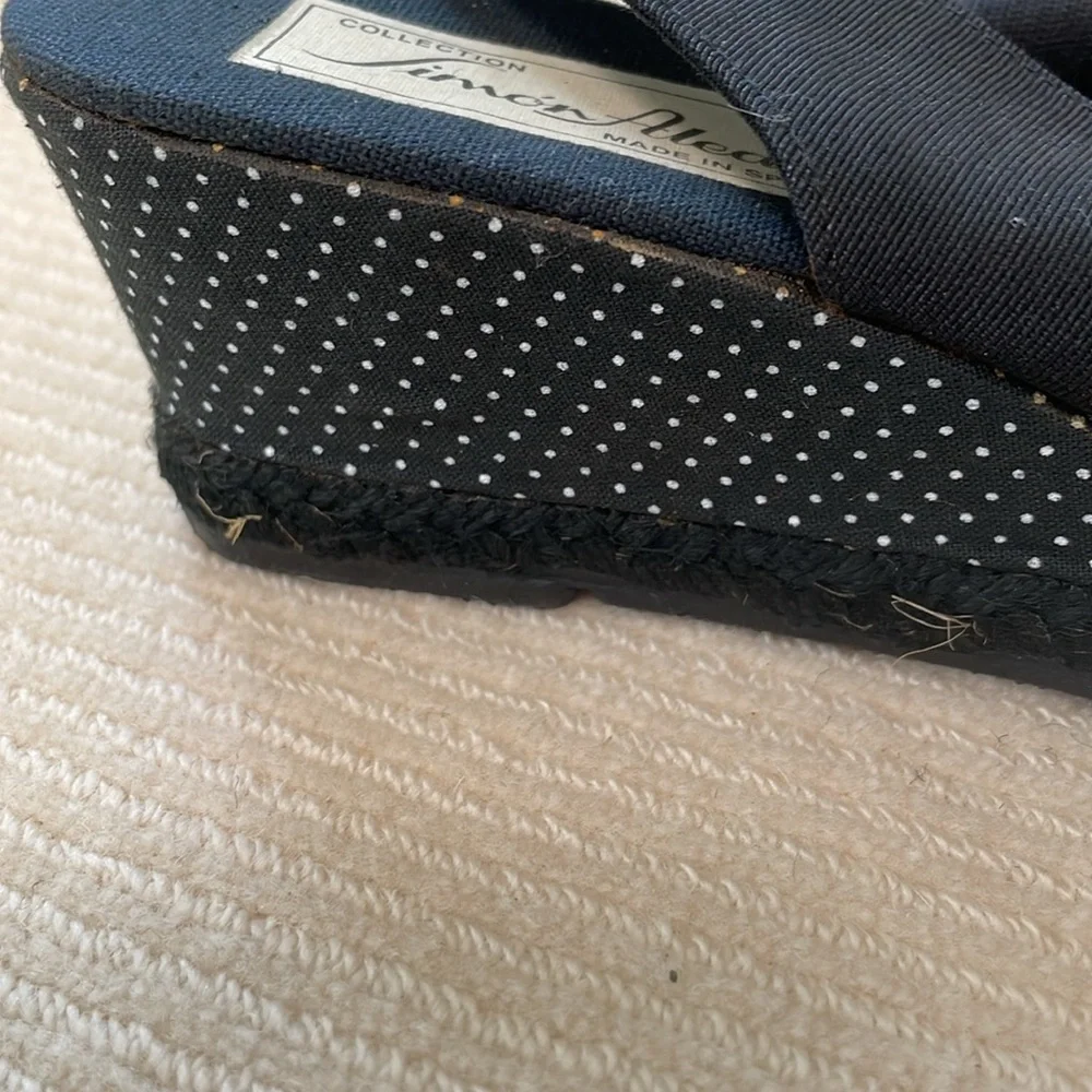Simon Aledo Black and White  Espadrille Style Wedges